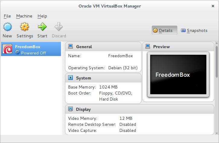 Image of VirtualBox for amd64